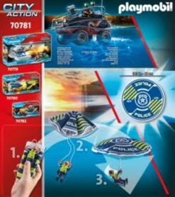 PLAYMOBIL® 70781 Polizei-Fallschirm: Verfolgung Des Amphibien-Fahrzeugs -Playmobil Verkaufsgeschäft 22406351 04