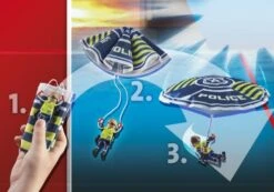 PLAYMOBIL® City Action - Polizei-Fallschirm: Verfolgung Des Amphibien-Fahrzeugs
