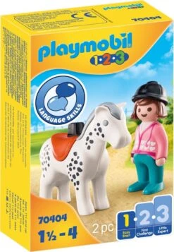 PLAYMOBIL 1.2.3 70404 Reiterin Mit Pferd, Ab 1,5 Bis 4 Jahre