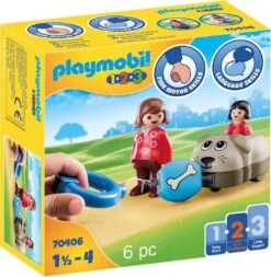 PLAYMOBIL 1.2.3 70406 Mein Schiebehund, Ab 1,5 Bis 4 Jahre