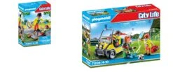 Playmobil 2er Set City Action 71245 Fahrradunfall + 71204 Rettungscaddy Ab 5 Jahren