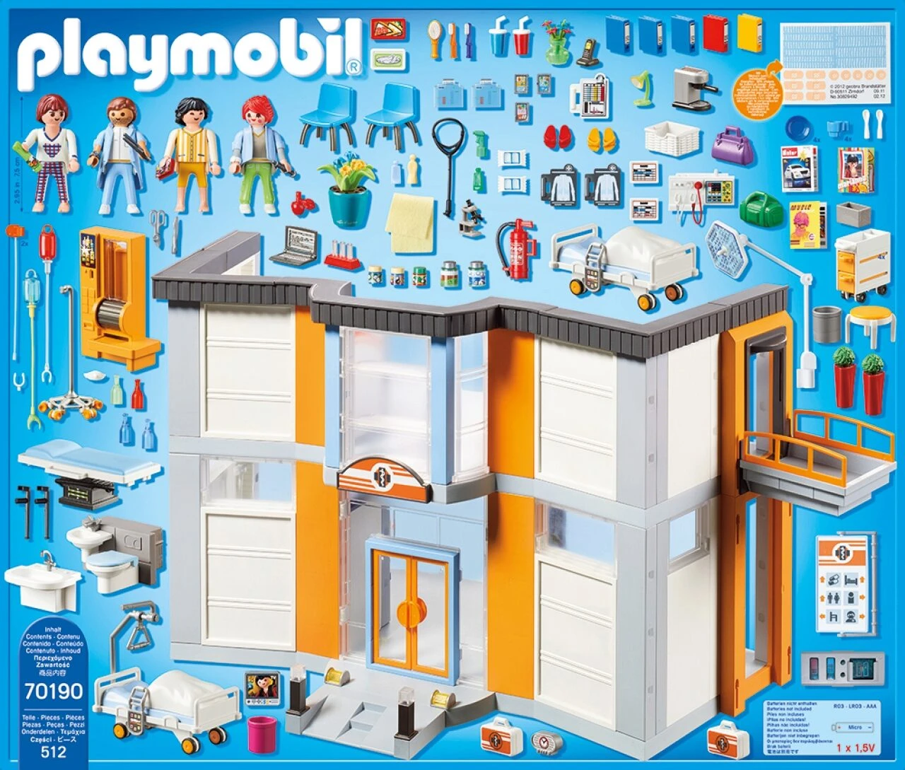 PLAYMOBIL® 70190 Großes Krankenhaus Mit Einrichtung 4 PLAYMOBIL® 70190 Großes Krankenhaus Mit Einrichtung – Bild 2