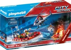 PLAYMOBIL® 70335 Feuerwehreinsatz Mit Heli Und Boot