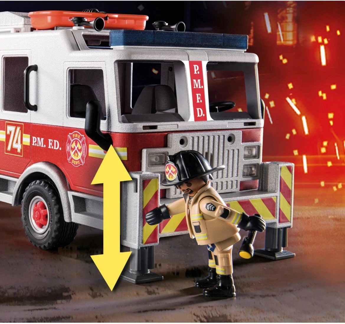 Playmobil City Action - Feuerwehrauto: US-Turmleiter 70935 8 Playmobil City Action - Feuerwehrauto: US-Turmleiter 70935 – Bild 6