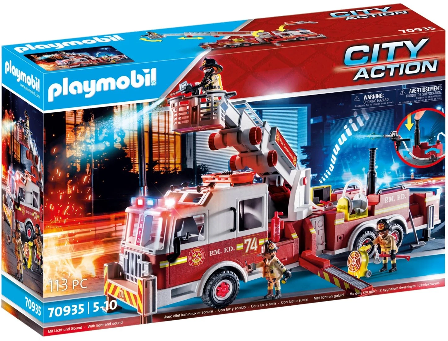 Playmobil City Action - Feuerwehrauto: US-Turmleiter 70935 3 Playmobil City Action - Feuerwehrauto: US-Turmleiter 70935