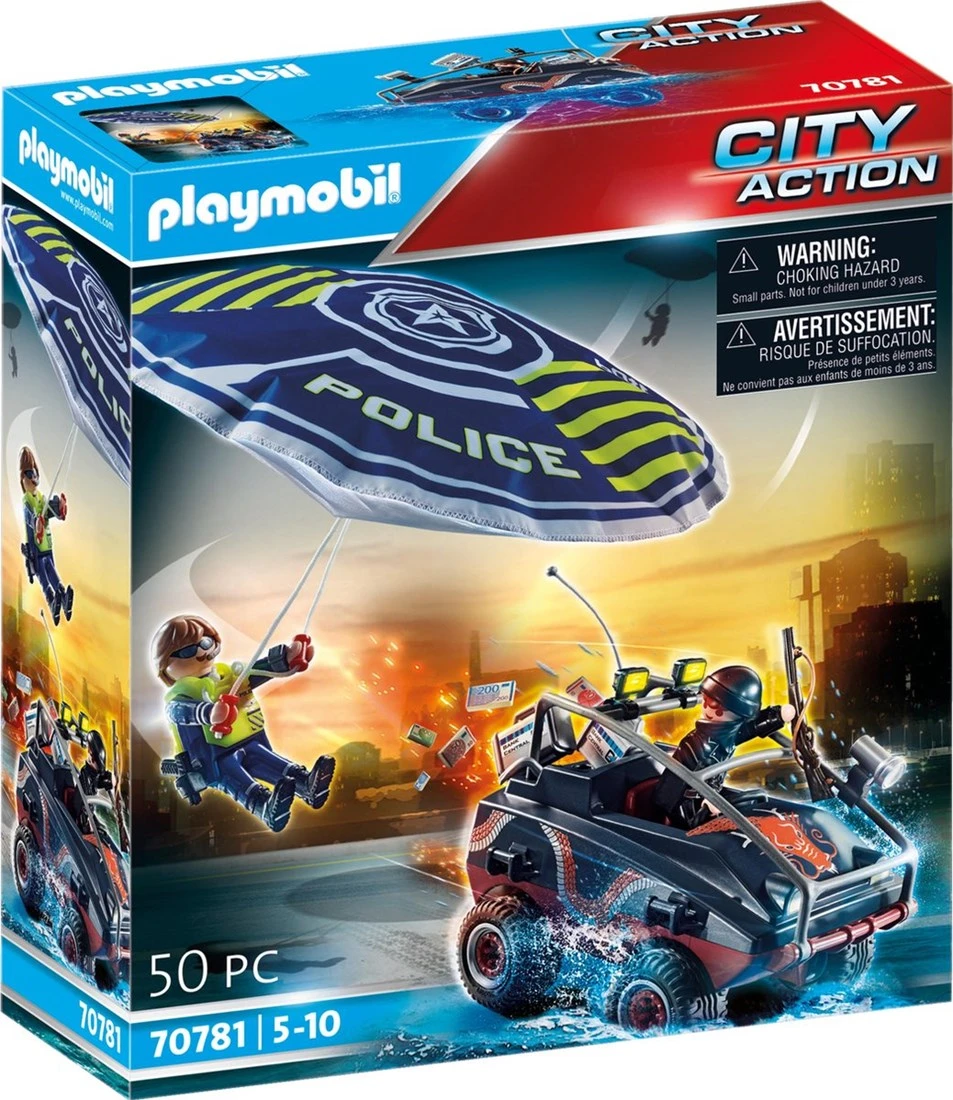 Playmobil City Action - Polizei-Fallschirm: Amphibienfahrzeug-Verfolgung 70781 3 Playmobil City Action - Polizei-Fallschirm: Amphibienfahrzeug-Verfolgung 70781