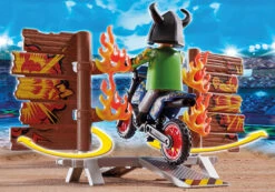 PLAYMOBIL® 70553 Stuntshow Motorrad Mit Feuerwand -Playmobil Verkaufsgeschäft playmobil playmobil r 70553 stuntshow motorrad mit feuerwand 3