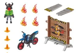 PLAYMOBIL® 70553 Stuntshow Motorrad Mit Feuerwand -Playmobil Verkaufsgeschäft playmobil playmobil r 70553 stuntshow motorrad mit feuerwand 4
